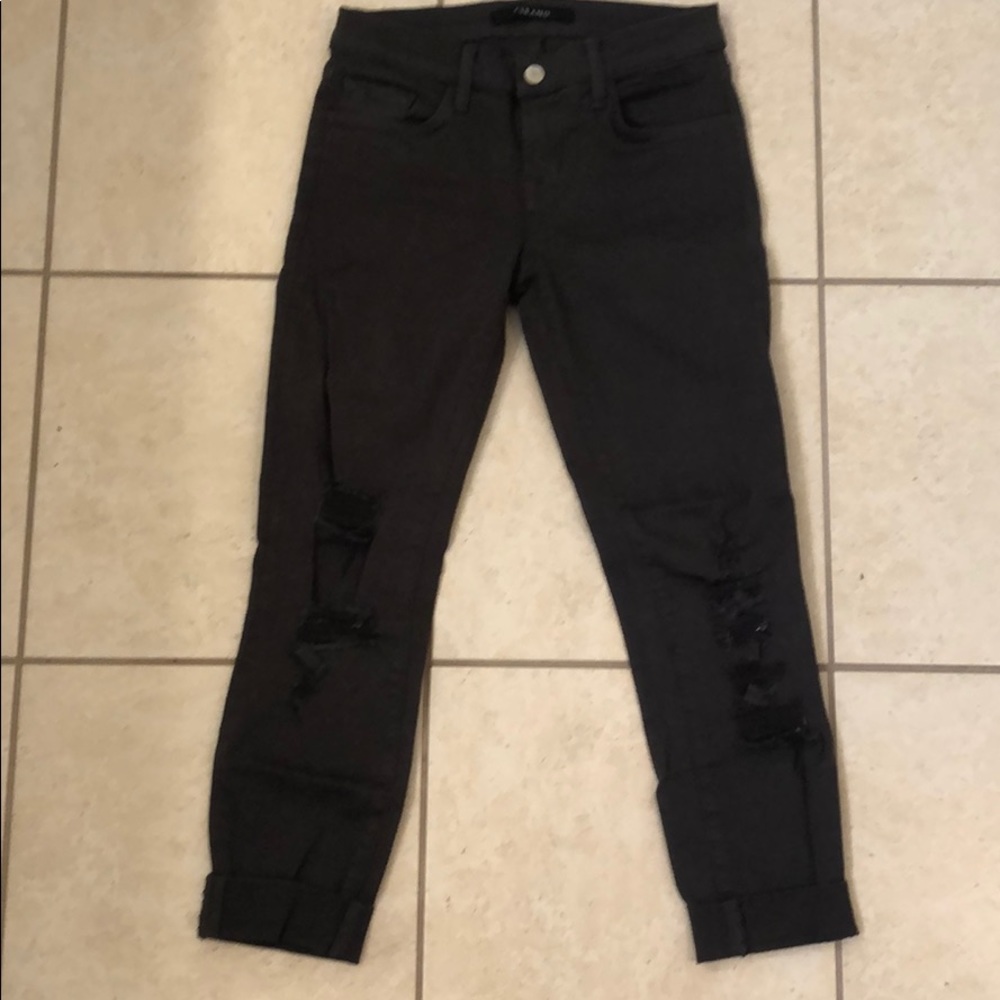 J Brand cropped distressed jeans size 24